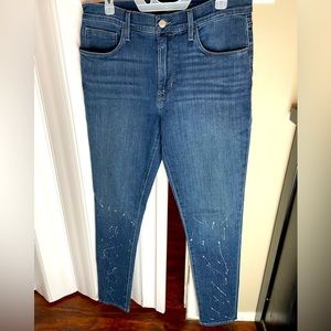 Hudson Zane Skinny Paint Splatter Blue Jeans 32x32